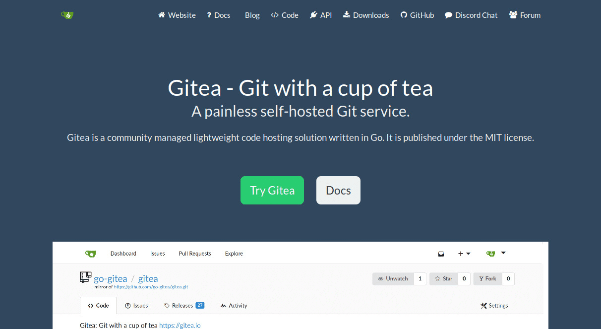 Gitea's Home Page