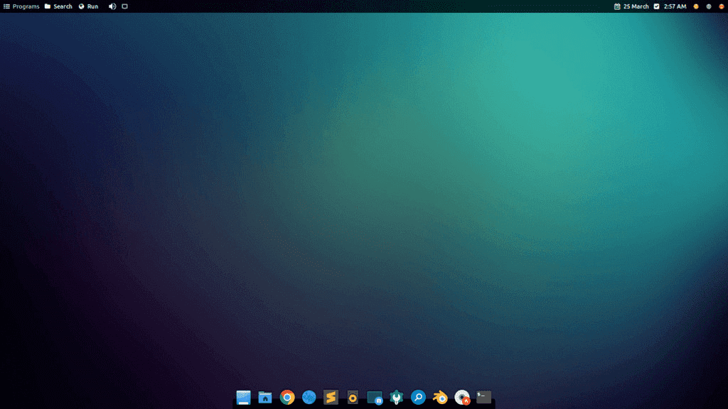 A
typical set and forget Debian desktop
(XFCE)