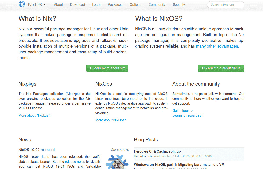 NixOS Home Page